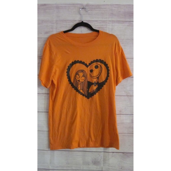 The Nightmare Before Christmas HALLOWEEN T-Shirt Size Small Orange Black - Picture 1 of 3